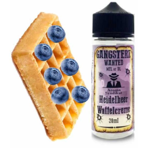 Waffelcreme Heidelbeer Liquid Aroma 30ml in 120ml (Waffeln + Creme + Heidelbeeren) Gangsterz