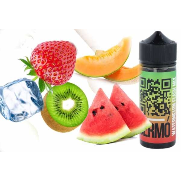 Wassermelone Honigmelone Erdbeeren Kiwi Frische Watermelon Flash Mix 20 in 120 ml Shake & Vape Dermo