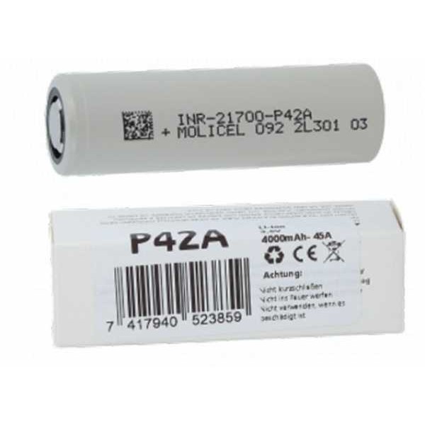 21700 Molicel Akku 4000mAh 45A INR P42A