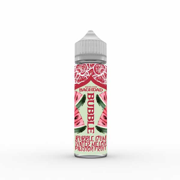 Kaugummi, Wassermelone, Passionsfrucht (Bubble) Shake und Vape Liquid 40ml in 60ml Flasche